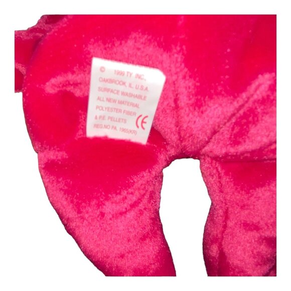 Ty Beanie Baby Valentina 1998 Bear Plush With Heart Embroidered Chest & Tags - Picture 9 of 9